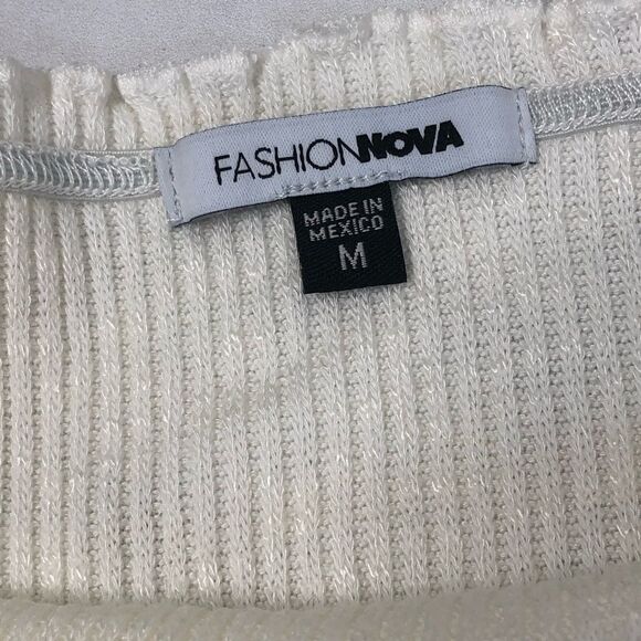 NWOT Fashion nova smocked or slay crop top M - Picture 4 of 5